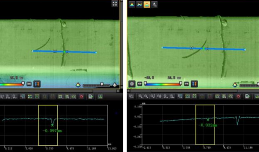 Inspection of the front six sides of the blue film of the power battery pack